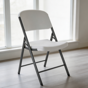 4-Pack Commercial Grade Folding Chair White Granite